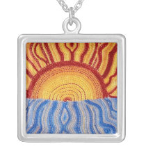 Sunrise in the East Pendant - Square necklaces