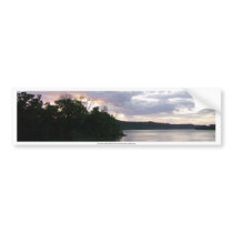 Sunrise Over River at Point Park Bumper Stickers