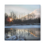 Sunrise Pond in Upstate New York magnets