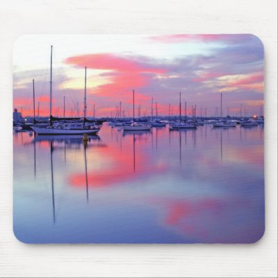 Sunrise Saliboats Mouse Mats by TNMgraphics