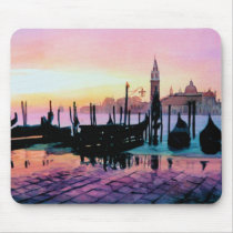"Sunrise St. Mark's" Gondola Watercolor Mouse Mats