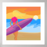 Sunrise Surfer Print