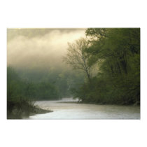 Sunrise through fog viewed from Red Bluff,