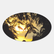 Sunset 1 Costa Rica Stickers