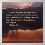 Sunset — 1 Peter 3:15 Posters