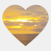 Sunset 2 Costa Rica Heart Sticker