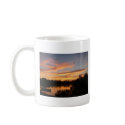 Sunset and Boat Bayou Liberty Coffee Mug