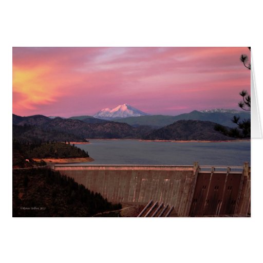 Sunset and Mt. Shasta Notecard