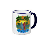 Sunset And Surfboards Coffee Mug