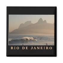 "Sunset at Arpoador, Rio de Janeiro" fridge magnet