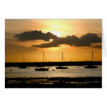 Sunset at Bosham Harbour, West Sussex, England. Greeting Cards