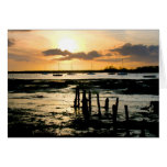 Sunset at Bosham Harbour, West Sussex, England. Card