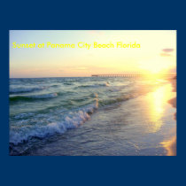 Sunset at Panama City Beach Florida posters