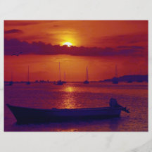 Sunset at Puerto la Cruz, Venezuela Flyers