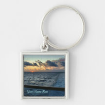 Sunset at Sea Personalised Keychain
