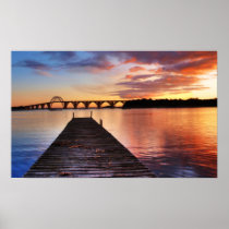 Sunset at the Bridge Print