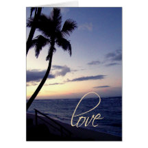 Sunset beach ... card
