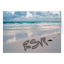 Sunset Beach Wedding RSVP Cards