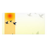 Sunset - Bird flight Personalized Photo Card