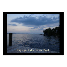 Sunset Blue Sky Cayuga Lake NY Business Cards