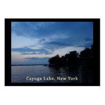Sunset Blue Sky Cayuga Lake NY Business Cards