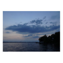 Sunset Blue Sky Over Cayuga Lake NY Business Cards