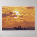 Sunset boat ride posters
