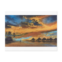 Sunset Bora Bora Postcard