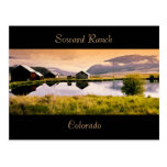 sunset by the lake postcard