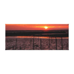 Sunset by the sea canvas print