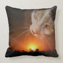 Sunset Cat American MoJo Pillows