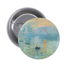 Sunset - Claude Monet Button
