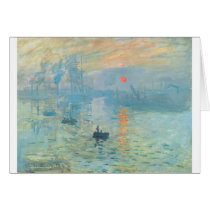 Sunset - Claude Monet Card