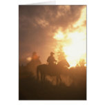 Sunset Cowboy Greeting Card