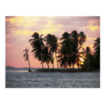 Sunset, E Lemmons, Kuna Yala, Panama Postcard