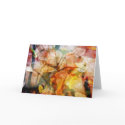 Sunset fallen leaves collage cards