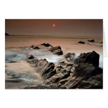 Sunset from Ilfracombe Beach, North Devon, England Cards