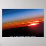 Sunset from the International Space Station Poster
