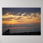 Sunset God is my Salvation Print