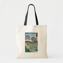 Sunset Hill by Ando,Hiroshige Tote Bags