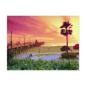 Sunset, Huntington Beach pier, California, U.S.A. postcards