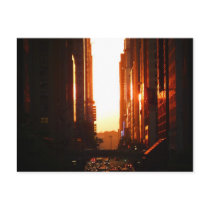 Sunset in New York City Post Card