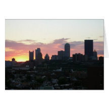 sunset in Pittsburgh Card