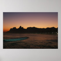 "Sunset in Rio de Janeiro" large poster