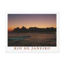"Sunset in Rio de Janeiro" postcard