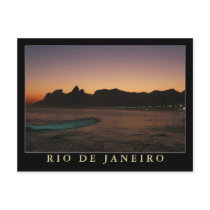 "Sunset in Rio de Janeiro" postcard