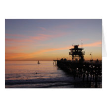 Sunset in San Clemente Card