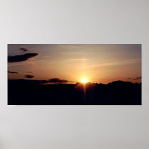 Sunset in the Badlands Poster