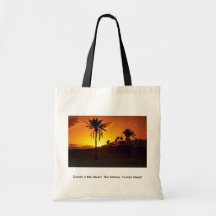 Sunset in the desert, The Sahara, Tunisia Desert Tote Bags