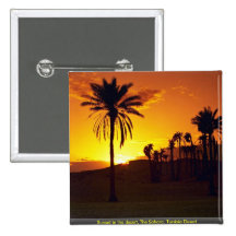 Sunset in the desert, The Sahara, Tunisia Desert Button
